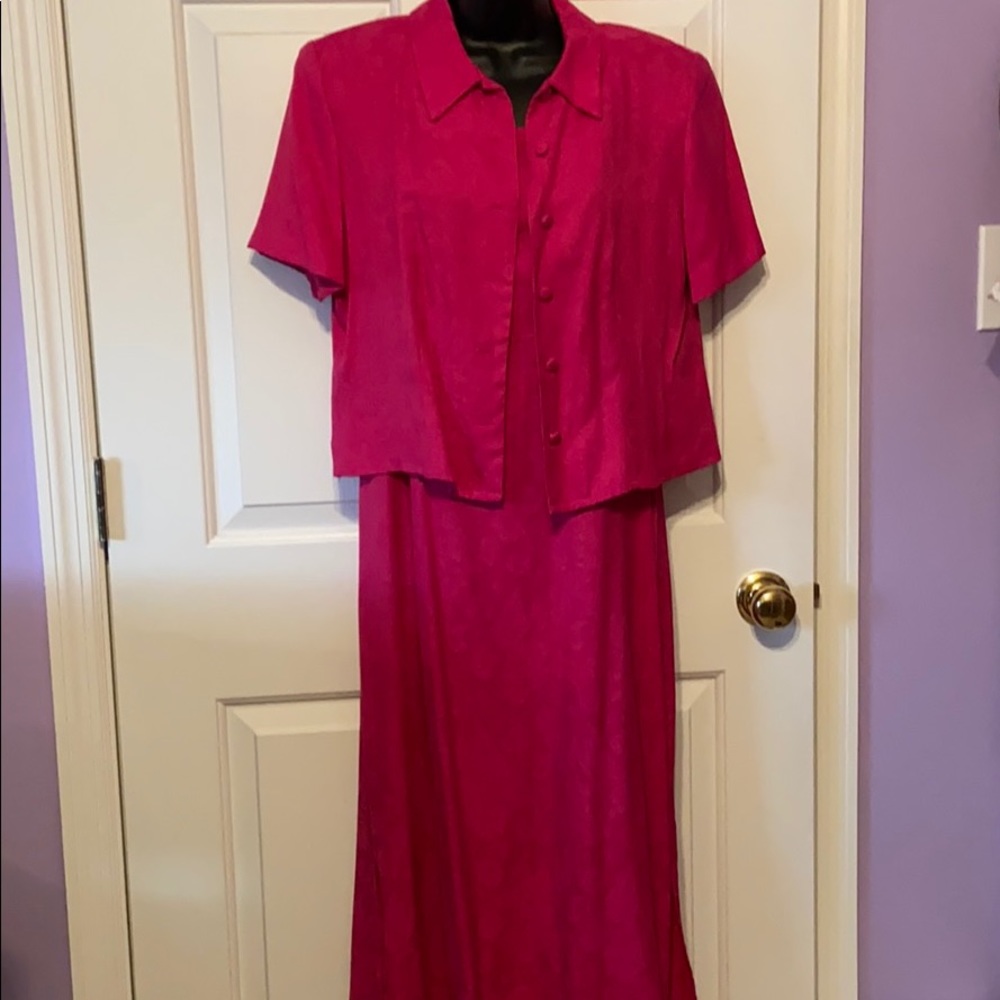 Karin Stevens Pink Sleeveless dress w/Jacket